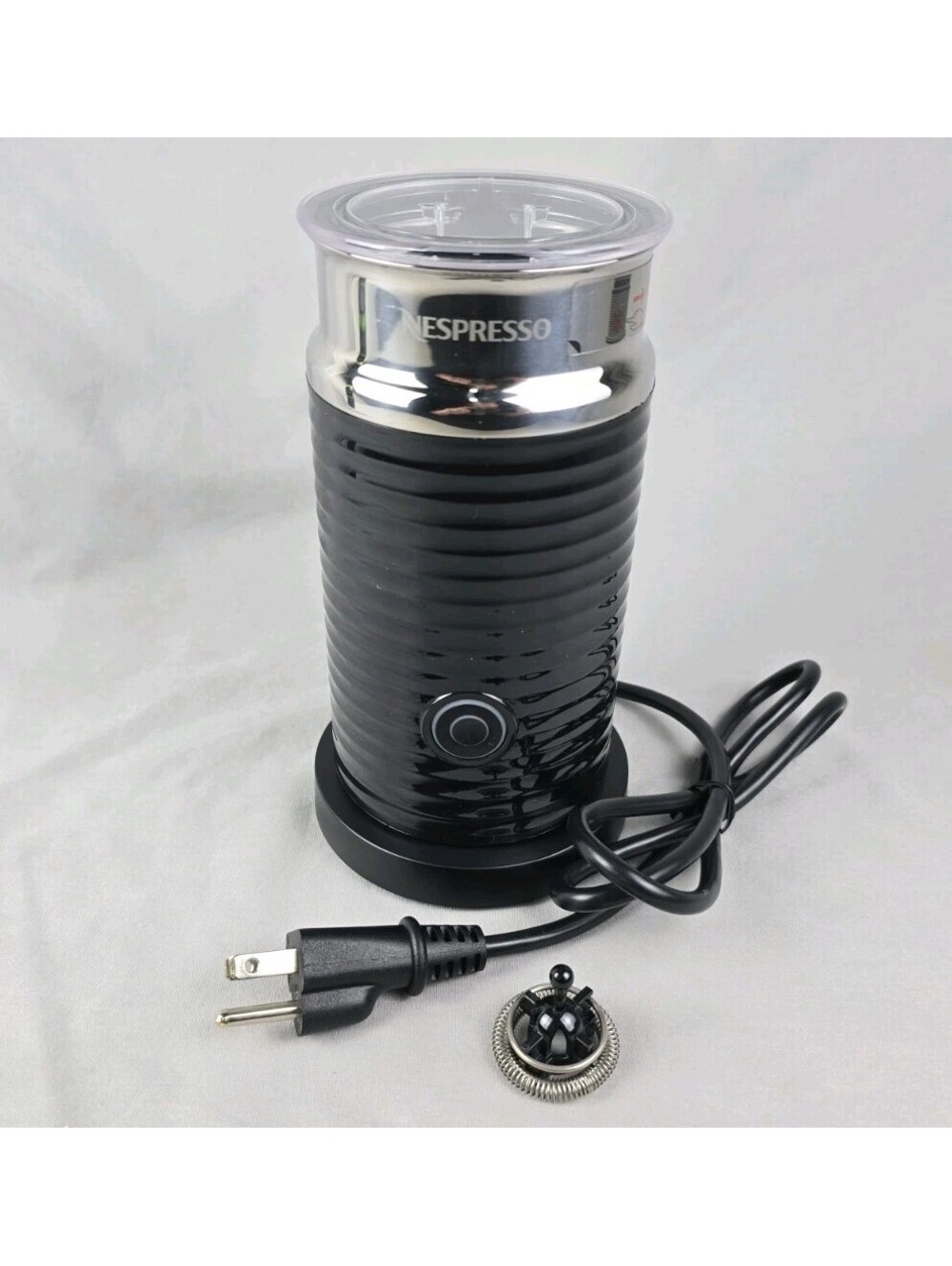 Nespresso Aeroccino 3 Electric Milk Frother Black Whisk 3694 EUC